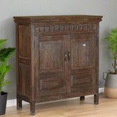 Indian Hand Carved Solid Wood Cabinet D67